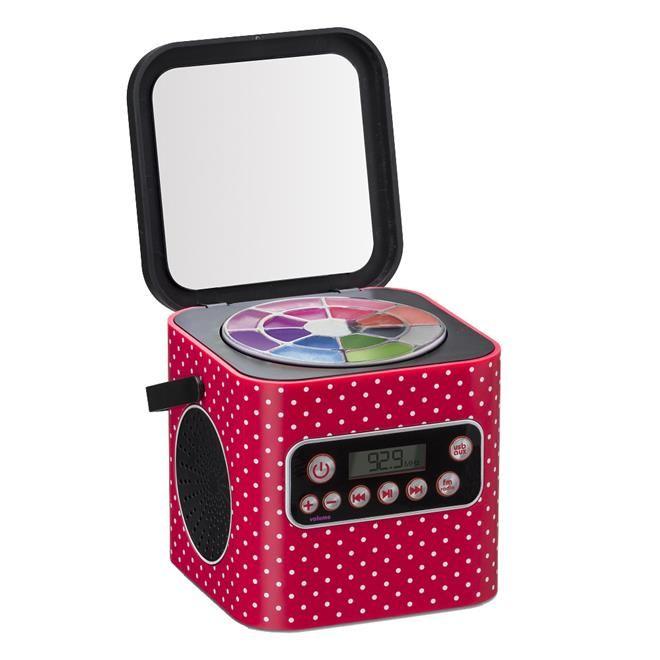 Caixa De Som My Beauty Box Maçã Com Espelho Br479 Multikids